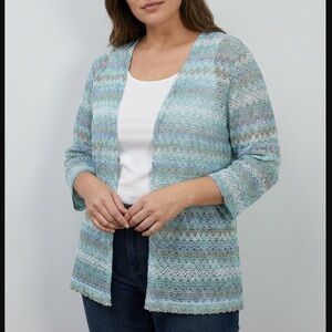 Alfred Dunner Summer women’s knit Cardigan size L